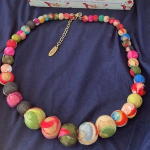 Plunder Jewelry Multi-Color Wrapped Bead Necklace BRAND NEW 20"-30" ADJUSTABLE